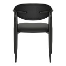 Πολυθρόνα Kalone pakoworld pu σε μαύρη απόχρωση 56x55x78εκ | Συσκευασία 2 τμχ