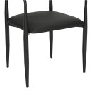 Πολυθρόνα Kalone pakoworld pu σε μαύρη απόχρωση 56x55x78εκ | Συσκευασία 2 τμχ