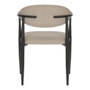 Πολυθρόνα Kalone pakoworld pu σε γκρι-μπεζ απόχρωση 56x55x78εκ | Συσκευασία 2 τμχ