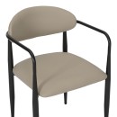 Πολυθρόνα Kalone pakoworld pu σε γκρι-μπεζ απόχρωση 56x55x78εκ | Συσκευασία 2 τμχ