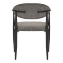 Πολυθρόνα Kalone pakoworld ύφασμα σε ανθρακί απόχρωση 56x55x78εκ | Συσκευασία 2 τμχ