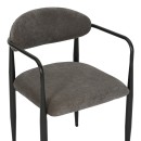 Πολυθρόνα Kalone pakoworld ύφασμα σε ανθρακί απόχρωση 56x55x78εκ | Συσκευασία 2 τμχ