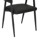 Πολυθρόνα Sezan pakoworld pu σε μαύρη απόχρωση 56x55x78εκ | Συσκευασία 2 τμχ