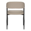 Πολυθρόνα Sezan pakoworld pu σε γκρι-μπεζ απόχρωση 56x55x78εκ | Συσκευασία 2 τμχ