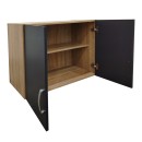 Πατάρι ντουλάπας δίφυλλο Lego pakoworld σε sonoma-ανθρακί απόχρωση 80x42x60εκ