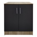 Παπουτσοθήκη-ντουλάπι Souken pakoworld 6 ζευγών σε sonoma-ανθρακί απόχρωση 60x40x80εκ