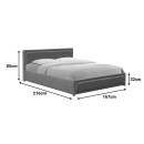 Κρεβάτι Huga pakoworld με αποθηκευτικό χώρο βελούδο γκρι 160x200εκ