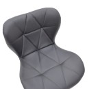 Σκαμπό μπαρ Coozy pakoworld pu σε μαύρο χρώμα σκελετός χρωμίου | Συσκευασία 2 τμχ