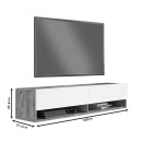Έπιπλο τηλεόρασης επιτοίχιο Roscoe pakoworld λευκό-sonoma 140x31.6x29.6εκ