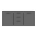 Μπουφές Doha pakoworld σε ανθρακί απόχρωση 180x45x80.5εκ