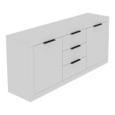 Μπουφές Doha pakoworld σε λευκή απόχρωση 180x45x80.5εκ