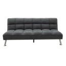 Καναπές-κρεβάτι Rebel pakoworld 3θέσιος με ύφασμα ανθρακί 189x92x82εκ