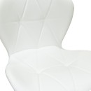 Σκαμπό μπαρ Coozy pakoworld πτυσσόμενο μεταλλικό μαύρο ματ με pu σε λευκή απόχρωση 46x47x90-112εκ | Συσκευασία 2 τμχ