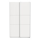 Ντουλάπα ρούχων Kawen pakoworld δίφυλλη με συρόμενες πόρτες λευκό 116.5x60x203εκ