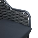 Σκαμπό μπαρ Zuki pakoworld αλουμίνιο με γκρι σκελετό και μαξιλάρι 55x54x109εκ