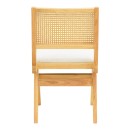 Καρέκλα Winslow pakoworld rubberwood σε φυσική απόχρωση-ύφασμα λευκό 46x58x80εκ