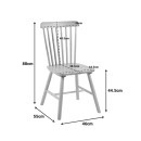 Καρέκλα Bristol pakoworld rubberwood σε μαύρη απόχρωση 45x51x86εκ