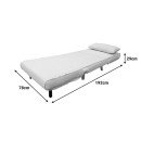 Πολυθρόνα-κρεβάτι Josuane I pakoworld ύφασμα σε ανθρακί απόχρωση 78x80x81εκ