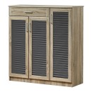 Παπουτσοθήκη-ντουλάπι Sante pakoworld 30 ζεύγων σε sonoma-ανθρακί απόχρωση 120x37x123εκ