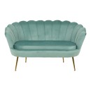 Καναπές 2θέσιος Daimon pakoworld βελούδο σε φυστικί απόχρωση 134x70x77εκ