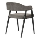 Πολυθρόνα Sezan pakoworld ύφασμα σε ανθρακί απόχρωση 56x55x78εκ | Συσκευασία 2 τμχ