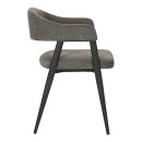 Πολυθρόνα Sezan pakoworld ύφασμα σε ανθρακί απόχρωση 56x55x78εκ | Συσκευασία 2 τμχ