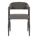 Πολυθρόνα Sezan pakoworld ύφασμα σε ανθρακί απόχρωση 56x55x78εκ | Συσκευασία 2 τμχ