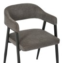 Πολυθρόνα Sezan pakoworld ύφασμα σε ανθρακί απόχρωση 56x55x78εκ | Συσκευασία 2 τμχ