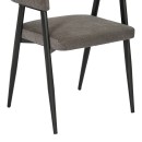 Πολυθρόνα Sezan pakoworld ύφασμα σε ανθρακί απόχρωση 56x55x78εκ | Συσκευασία 2 τμχ