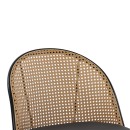 Σκαμπό μπαρ Kace pakoworld pe rattan φυσικό-ανθρακί pu-μαύρο μέταλλο 43x55x102εκ | Συσκευασία 2 τμχ