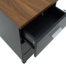 Συρταριέρα επαγγελματική τροχήλατη Oscar pakoworld 3ων συρταριών καρυδί-ανθρακί 40x48x63εκ