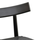 Καρέκλα Clareta pakoworld rubberwood-σχοινί σε μαύρη απόχρωση 53x55x79εκ