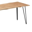 Τραπέζι Izzac pakoworld επιφάνεια MDF sonoma-πόδι μαύρο μέταλλο 140x80x76εκ