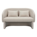 Καναπές διθέσιος Playmob pakoworld ύφασμα σε μπεζ απόχρωση 128x65x79εκ