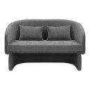 Καναπές διθέσιος Playmob pakoworld ύφασμα σε γκρι απόχρωση 128x65x79εκ