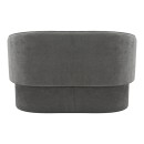 Καναπές διθέσιος Playmob pakoworld ύφασμα σε γκρι απόχρωση 128x65x79εκ