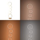 Φωτιστικό δαπέδου Chemal pakoworld led μέταλλο σε χρυσή απόχρωση Φ30x130εκ