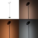 Φωτιστικό δαπέδου Rita pakoworld led μέταλλο σε μαύρη απόχρωση Φ25x160εκ