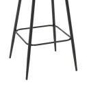 Σκαμπό bar Renish pakoworld μπουκλέ γκρι-μεταλλικό μαύρο πόδι 51x57x114εκ | Συσκευασία 2 τμχ