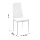 Καρέκλα Cube pakoworld PU μαύρο-πόδι χρωμίου | Συσκευασία 4 τμχ