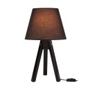 Επιτραπέζιο φωτιστικό Adeck pakoworld Ε27 σε καφέ-γκρι απόχρωση Φ25x45εκ