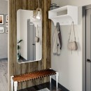 Κρεμάστρα Crosta pakoworld σε λευκή απόχρωση 80x28x40εκ