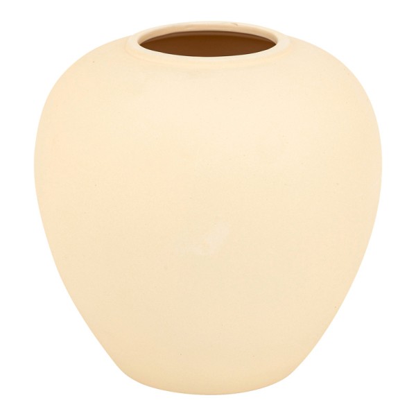 Βάζο Vegen pakoworld κεραμικό σε εκρού απόχρωση Φ22x24εκ