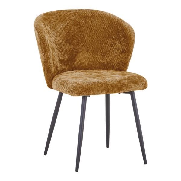 Καρέκλα Karg pakoworld camel ύφασμα-πόδι μαύρο μέταλλο 57x62x80εκ | Συσκευασία 2 τμχ