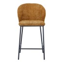 Σκαμπό μπαρ Karg pakoworld camel ύφασμα-πόδι μαύρο μέταλλο 49x46x93εκ | Συσκευασία 2 τμχ