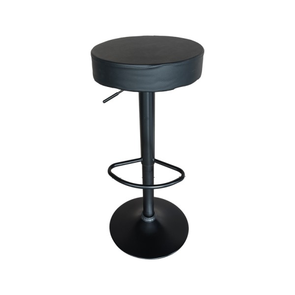 Σκαμπό μπαρ Dianors pakoworld πτυσσόμενο pu μαύρο-βάση μαύρο μέταλλο 38x38x75εκ | Συσκευασία 2 τμχ