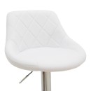 Σκαμπό μπαρ Boronez pakoworld πτυσσόμενο λευκό pu-βάση χρωμίου 47x49x112εκ | Συσκευασία 2 τμχ