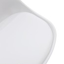 Καρέκλα Gaston pakoworld PP-PU λευκό-φυσικό πόδι 43x51x75εκ