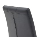 Καρέκλα Darrell pakoworld pu μαύρο-βάση χρωμίου 42x49x106εκ | Συσκευασία 2 τμχ