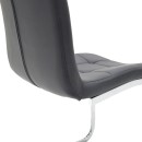 Καρέκλα Darrell pakoworld pu μαύρο-βάση χρωμίου 42x49x106εκ | Συσκευασία 2 τμχ